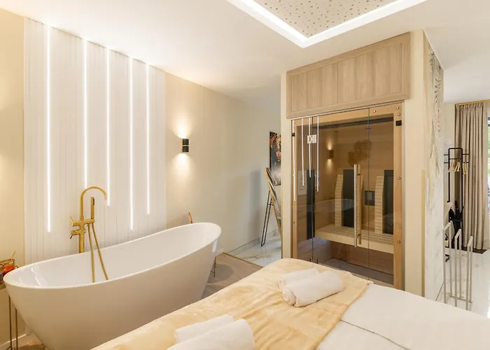 Lägenhet Laguna Romantic - Private Infrared Sauna & Bathtub Near Flexum Thermal Mosonmagyaróvár